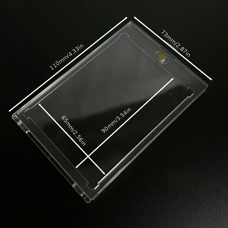 30/60pcs Magnetic Trading Sports Card Holder 30pt Magnetic Trading Card Protector for Baseball Sports Trading Game Work Cards Storage And Display Magnetic Trading Card Holder