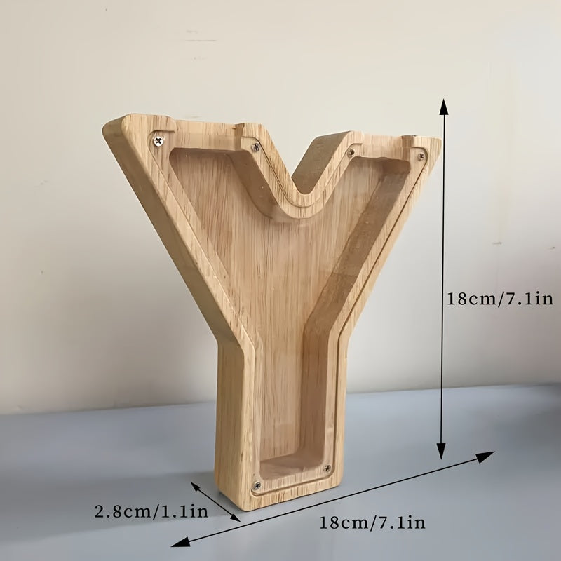 Wooden Alphabet Money bank for Coin Bank for Boys And Girls, Perfect Birthday Gift for Kids