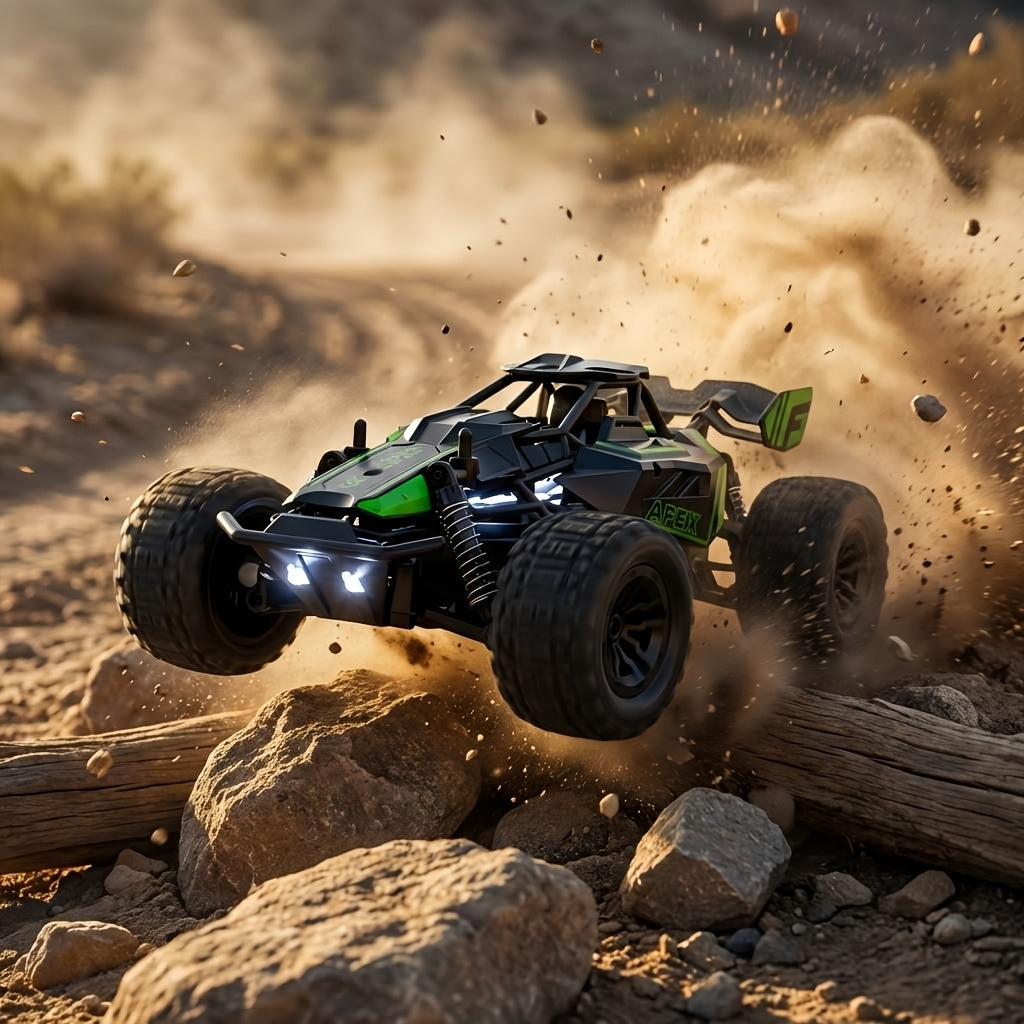 High-speed Remote-controlled Car, Four-wheel-drive Off-road Remote-controlled Truck, 1:20 Scale All-terrain Remote-controlled Off-road Vehicle with LED Headlights, 2.4GHz Radio-controlled Monster Truck, Amateur-grade Remote-controlled Car