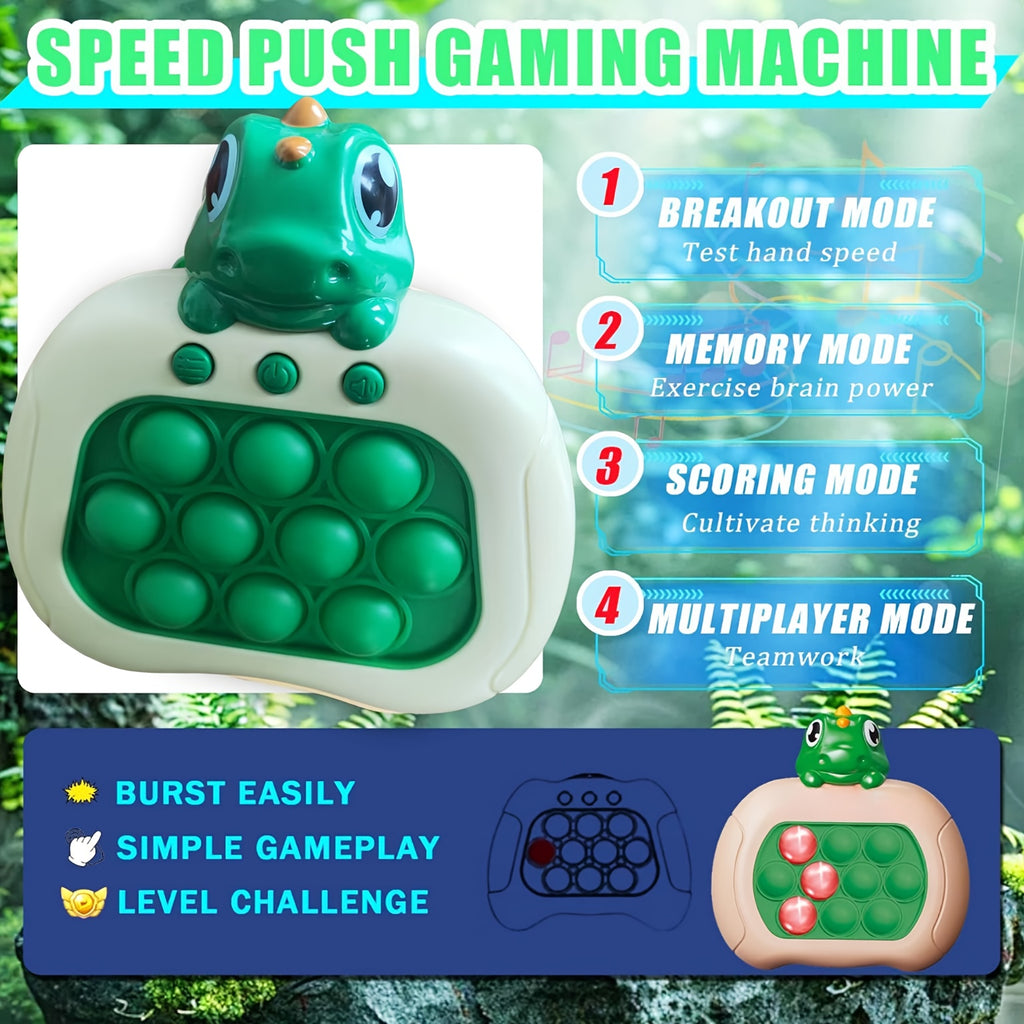 Christmas And Halloween Gifts Kids' Interactive Pop-Up Brain Games - Fun Animal-Shaped Memory Training Toy To Boost Focus, Logic, And Relax, Durable Plastic Material In Red, Green, White, And Pink, Fun Brain Game