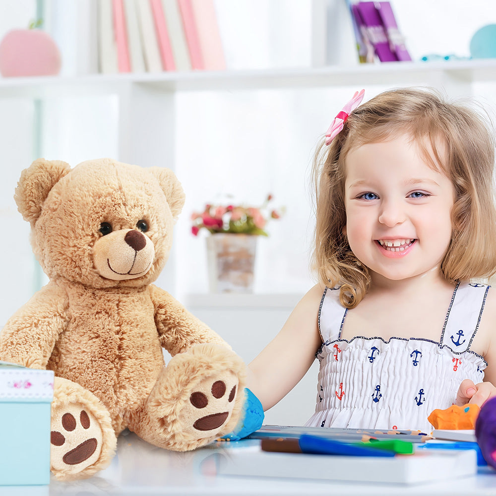 Teddy Bear Stuffed Animals, 15 inch Brown Teddy Bear Plush Toy, Cute Hugging Gift for Kids on Christmas Valentine's Day, Easter Decoration,Birthday Gifts