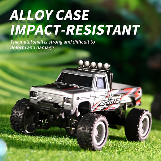 [High-Speed Mini RC Car] 1/64 Mini Alloy Off-road Climbing RC Car | 2.4GHz High Speed Die-cast Monster Truck with Shock Absorber - Toy Gifts for Adults and Children