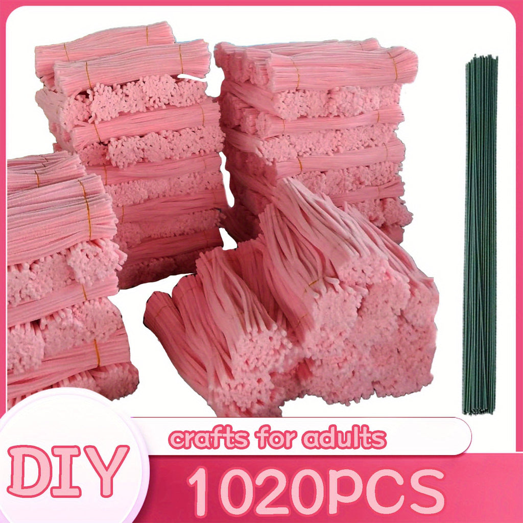 There Are 1020 Solid Color Twist Sticks with Patterned Rods Available in 20 Different Colors. They Feature Upgraded, Thicker Fuzzy Strips, with Ample Quantity Suitable for Various Projects, Crafts, And Are Ideal for Beginners.