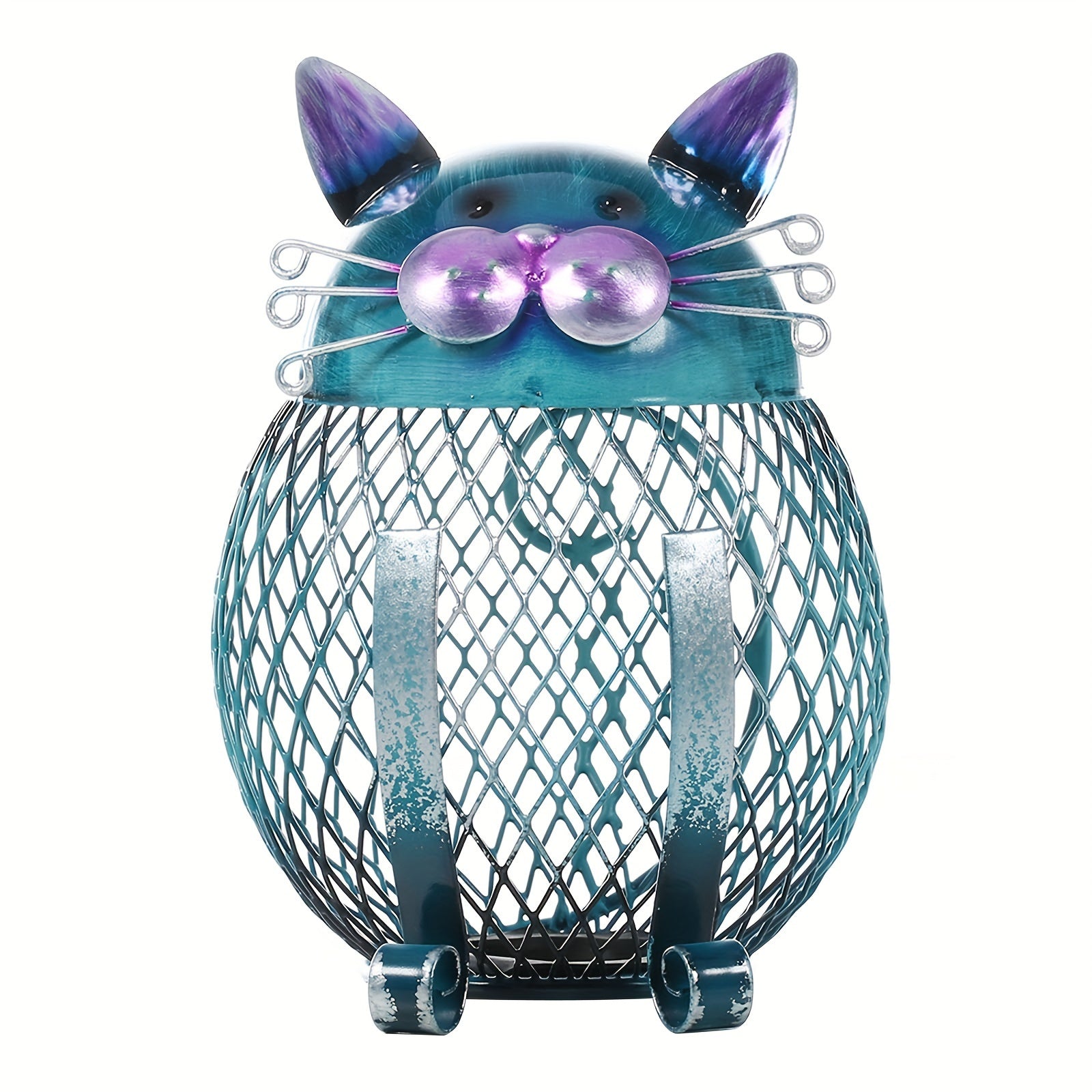 Whimsical Cat Coin Piggy Bank - Ceramic Animal Figurine with Removable Bottom Lid, Adorable Cat-Themed Gift for Feline Fans, Perfect Home Decor for Living Room, Bookshelf, and Office, Ideal Birthday, Halloween, and Christmas Present