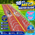 18x5FT Dual Lane Kids Water Slide – Outdoor Slide Summer Toy | Heavy Duty PVC Lawn Water Mat with Built-In Zigzag Sprinkler System | Summer Water Activities for Boys & Girls Ages 3+ (Red)