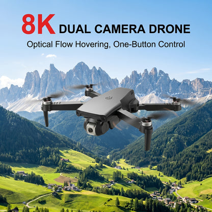 2026 Upgraded Drone, with Remote Controller And 2pcs Batteries, 8K Brushless Motor And Obstacle Avoidance, One-Button Return, Foldable Quadcopter, USB Charging. Flying Game, with Repair Tools, Suitable for Beginners, US Independence Day, Summer
