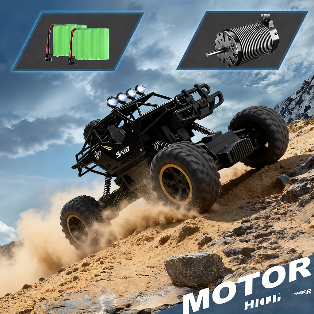 [Remote-Controlled Toy Cars] Large Remote-Controlled Cars, High-Speed Remote-Controlled Vehicles, Rechargeable USB Electric Toy Cars, High-Speed Remote-Controlled Racing Cars, All-Terrain Off-Road Trucks, Cool Toys, Gifts Suitable For Boys Over 6 Years Ol