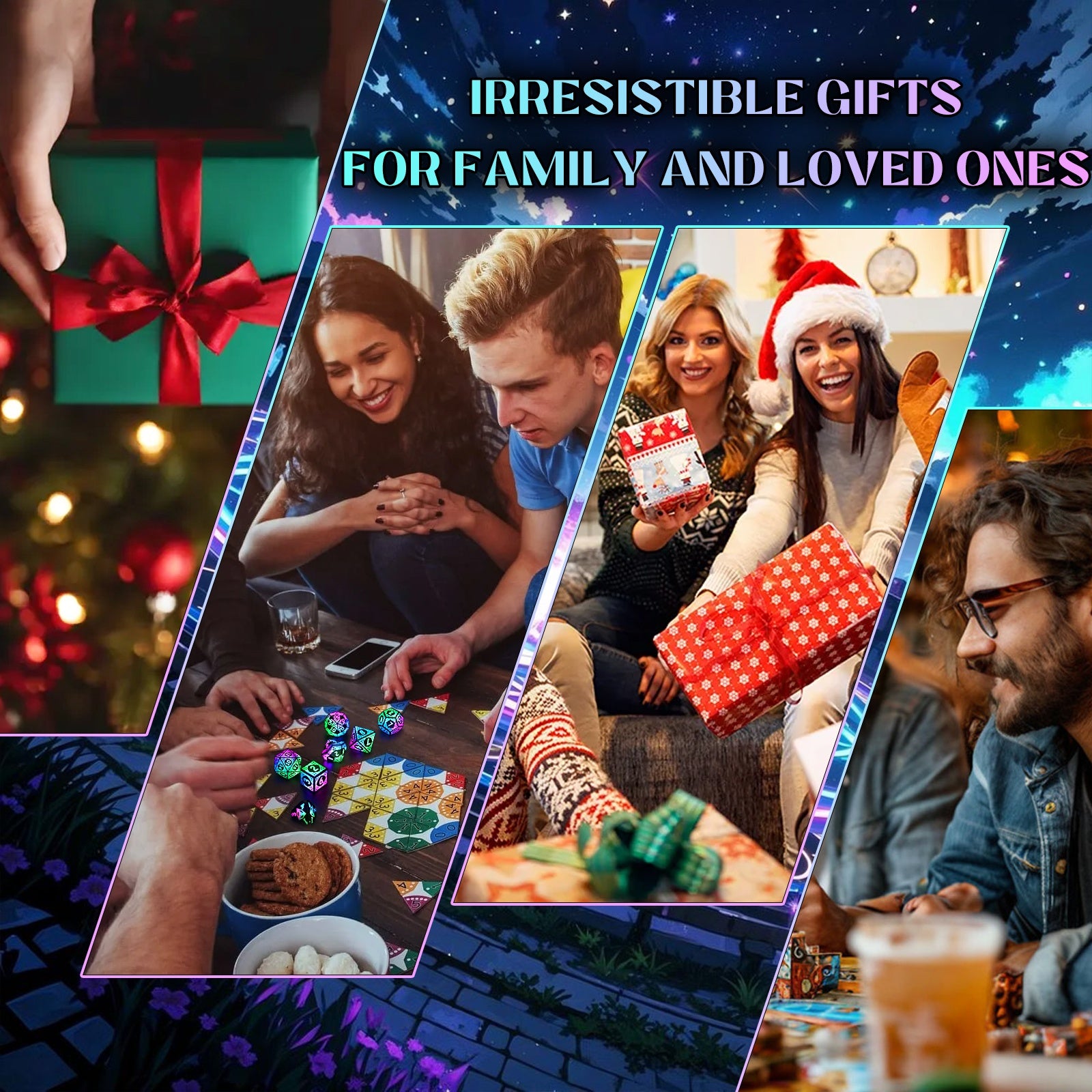 LED Dice with Charging Box, 7pcs Colorful Light Up Dice Polyhedral Dice Set, Ideal Halloween, Christmas, Birthday Gifts (Colorful)