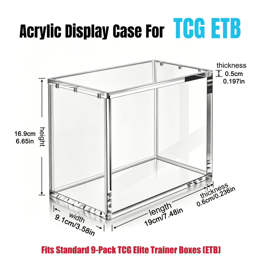 Acrylic Case, Rounded Corner Design, Self-closing Cover, UV Protection, Upgraded Packaging