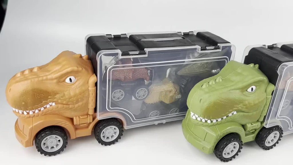 Car Toy Set, Dinosaur Truck Children's Toy Tyrannosaurus Rex Model, Dinosaur Car Combination, Boy Toy Car Gift, Birthday Small Random Dinosaur
