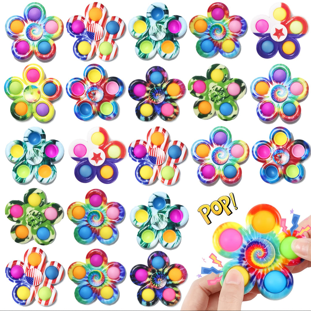 [30 Fidget Spinners] MEZHOBBY 30 Fidget Spinners Toys | Party Favors Gifts for Kid, Pop Fidget Spinner Pack Bulk, Little Sensory Fidget Toys Pack, Classroom Prizes for Girls Boys Students