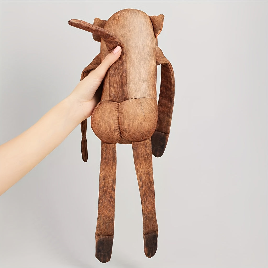 Mischief Monkey Plush With Magnet Inside - 9.8-Inch Hanging Prankster For Fridge Fun & Surprise Animal Decor, Office Game Gag Meme Gift Or Playful Accessory For Monkey Business Enthusiasts!