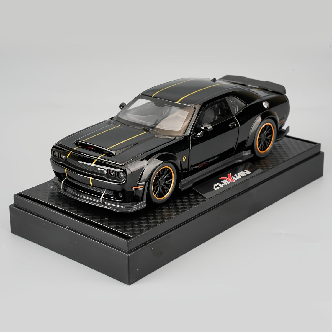 1:32 Scale Dodge Hellcat Metal Die-Cast Car Model - Features Openable Doors, Comes with Display Base, Perfect for Collectors, Beautiful Decoration & Gift Idea for Friends, Birthdays, Christmas, And New Year