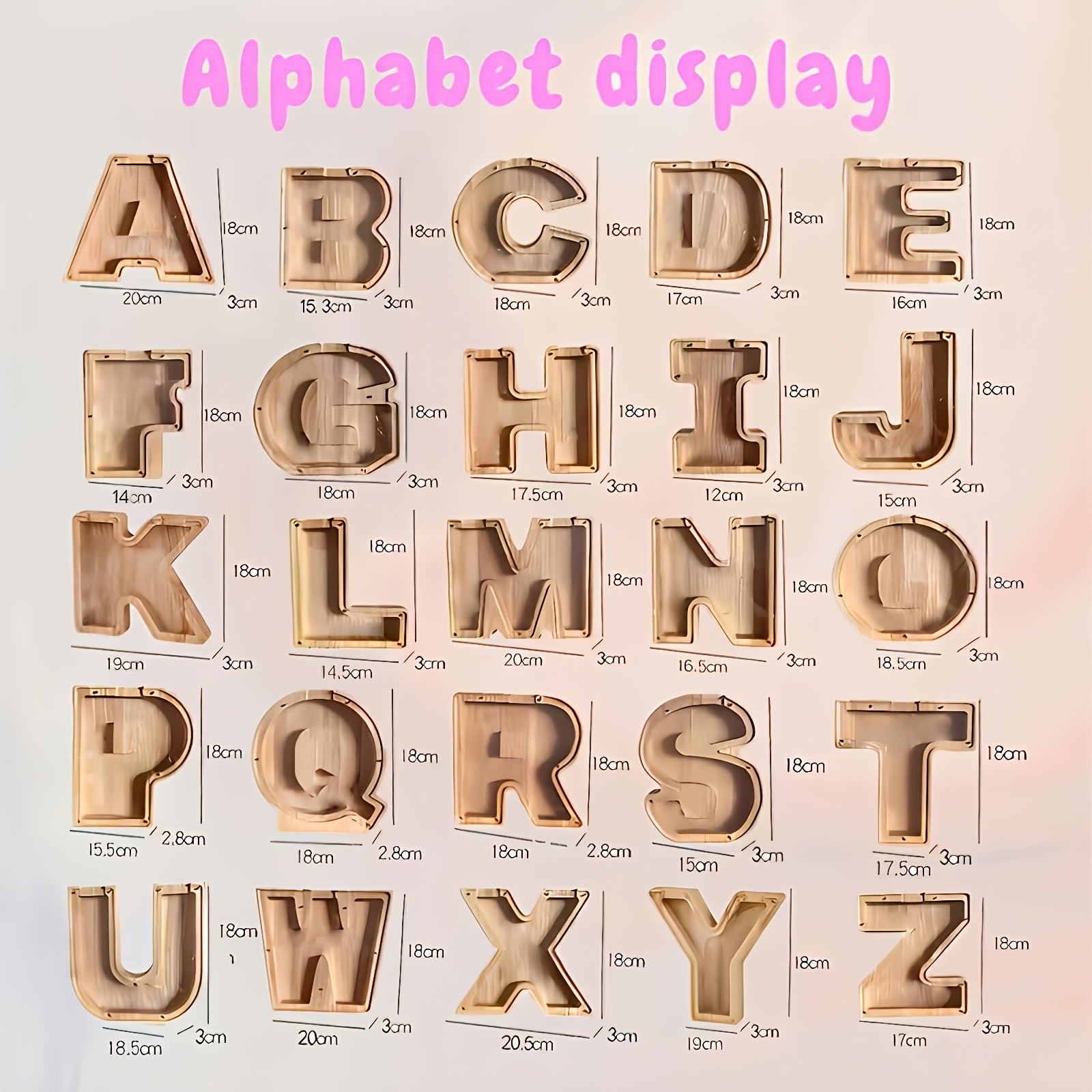 Wooden Alphabet Money bank for Coin Bank for Boys And Girls, Perfect Birthday Gift for Kids