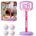 Toddler Basketball Hoop Adjustable Height Kids Basketball Goal with 4 Balls And Air Pump, Indoor Outdoor Sports Game, Christmas Birthday Easter Gift for Boys Girls Age 1+