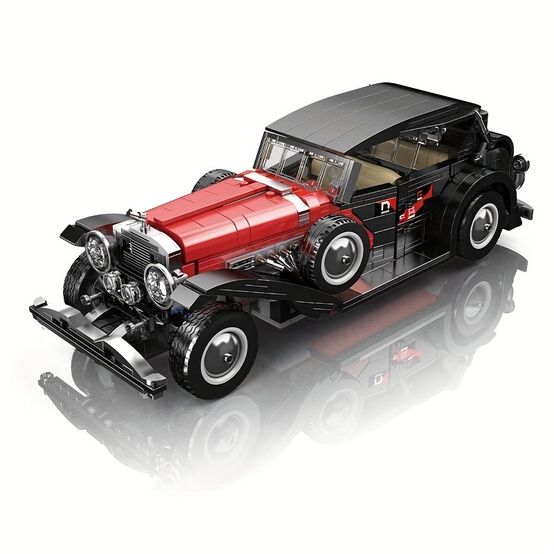 Mould King 10114 Classic Cars Building Kits, MOC Vintage Car Model Building Blocks Set, Gift For Adult Collections Enthusiasts(1308 Pcs )