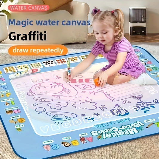 Magical Water Canvas: Day Gift, Reusable Drawing Toy Set, Art And Crafts, Puzzle Toy Set, Age 3+, 80X600 Cm/39.37X31.5 Inches