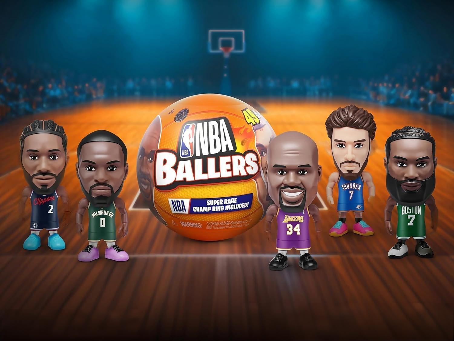 1 pc ZURU Surprise Ballers Series 1 & Series 2, Mystery Capsule Figurine Players Collectibles Toy, Surprise Unboxing Basketball Collectible Sports Toy for Boys, Adults and Collectors