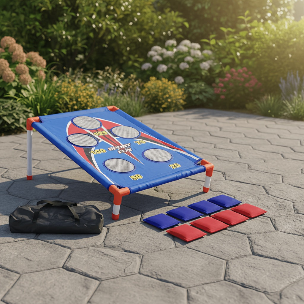 Bean Bag Toss Game Set - 1 Boards, 8 Bean Bags & Carry Bag | Outdoor/Indoor Fun for Kids & Adults | Perfect for Camping, Parties, Beach, Backyard | Halloween & Christmas Gift