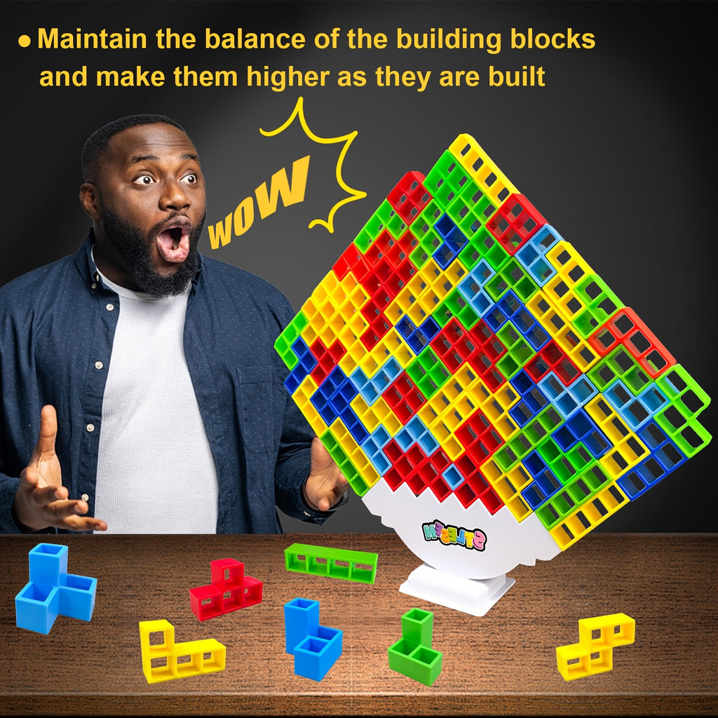 16/20/34/50/68pcs of Enjoyable Balanced Stacking Blocks, Perfect Gifts for Birthdays, Christmas, Or Halloween for Kids, Adults, And Family Groups - Enhance Balance And Coordination Abilities While Fostering Strategic Thinking