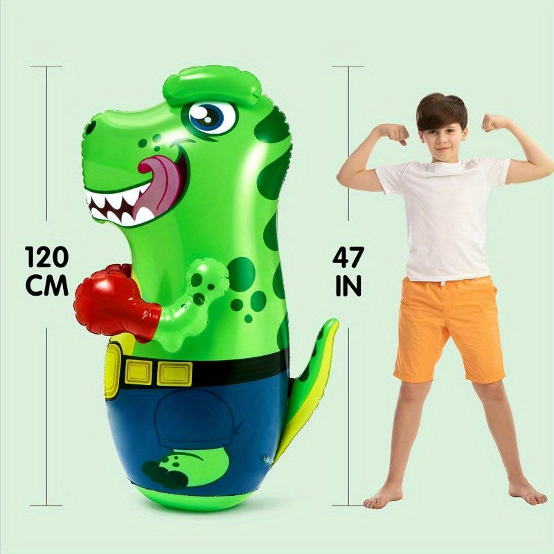 [Birthday Christmas Gifts] Inflatable Dinosaur Punching Bag for Kids 47 Inches, Blow Up Punching Bag Toys For, T-Rex Dinosaur Bouncing-Back Bopper, Indoor And Outdoor Activities, Birthday Christmas Gifts for Boys