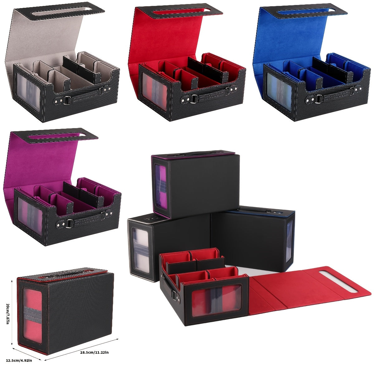 Card Cassette Command Display, Five In One Card Storage Box Can Hold More Than 400 Pairs Of Cards, Detachable Sports Card Box, Exquisite Packaging, Can Be Gifted to Friends And Family