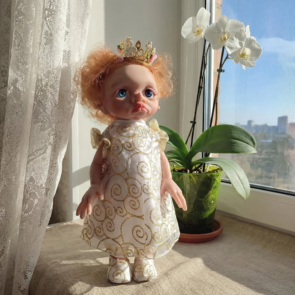 15 Inches/ 38Cm Soft Vinyl Reborn Doll Fully Hand Painted Fairy Elf Collectible Art Doll, Halloween/ Thanksgiving Day/ Christmas Gift Carnival Easter Gift