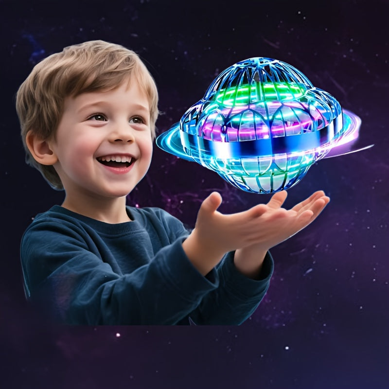 New Upgraded Smart Sensor UFO Flying Hovering Ball - Hexagonal Spinning Saucer Drone with Autonomous Flight, Hovering Toy for, / Flying Robot ( Party Christmas Gift)