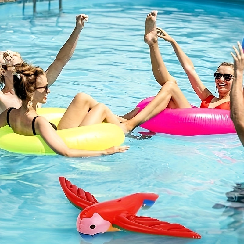 9pcs Inflatable Hawaiian Party Set, 2 Coconut Trees, 2 Beach Balls, 1 Parrot, 1 Flamingo, 1 Banana, 1 Dolphin, 1 Pump Party Supplies, Beach Parties, Swimming Pool Parties