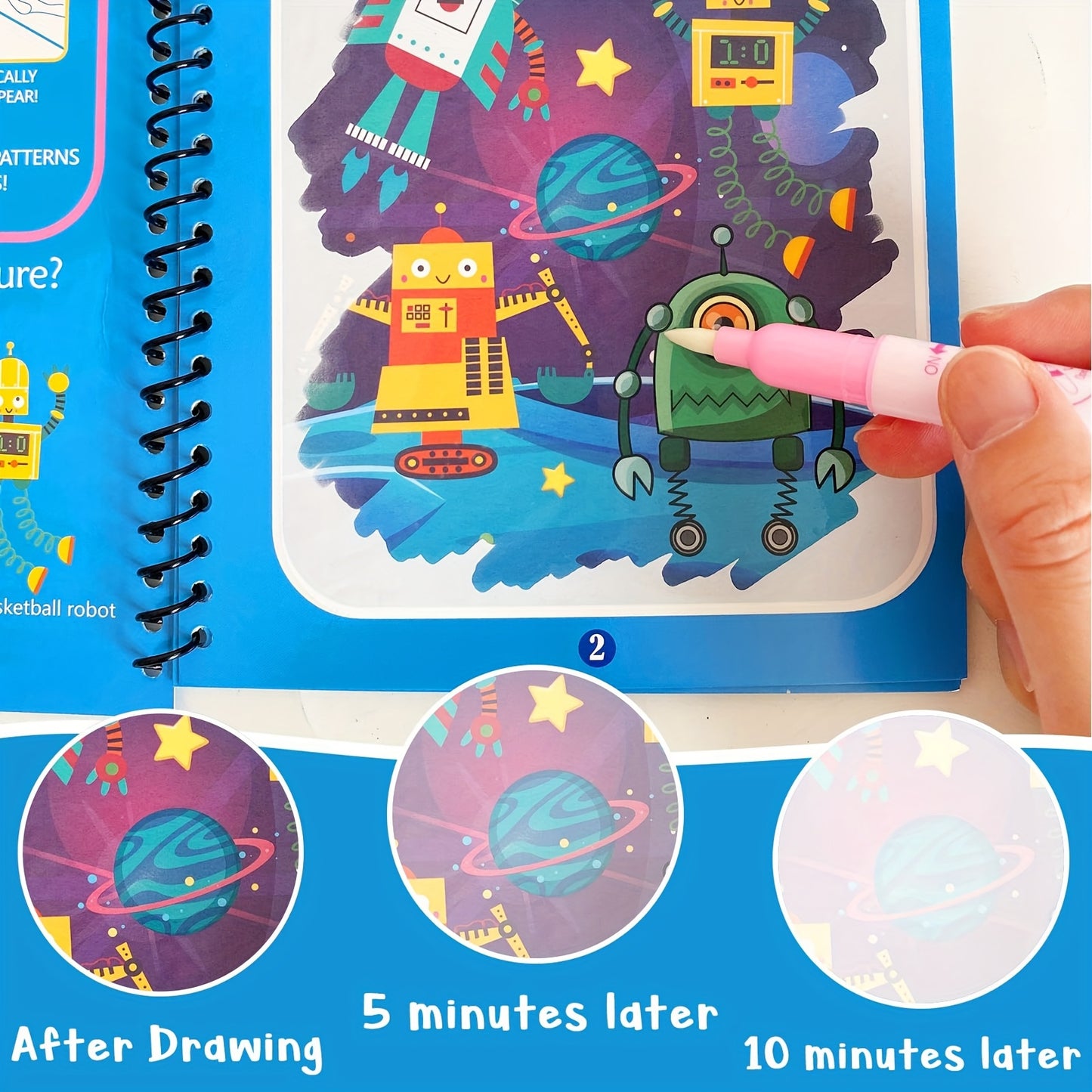 Set of 12 Water Coloring Books, Water Doodle Toys, Reusable Painting Books for Young Children, Educational Gift Kits, Perfect for Easter Baskets And Fidget Toys for Kids