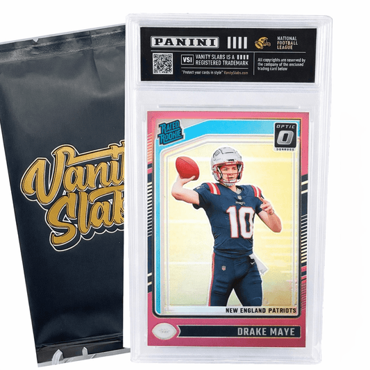 Football Collectible Mystery Card in a Premium Display Slab | Rookie, Star, Autograph or Insert Guaranteed! | Panini or Topps Cards Included | Perfect Gift for Kids & Collectors