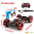 [Ideal Gift] 2026 New RC Stunt Car (Dual Remote Control), 1:24 Scale, 8WD, 2.4 GHz, 28 Km/h, Crash-Resistant Race Car, Features All-Terrain Tires And LED Lights, Perfect Day Gift For Boys And Girls, Crash-Resistant Car, Sporty Design, Durable Plastic