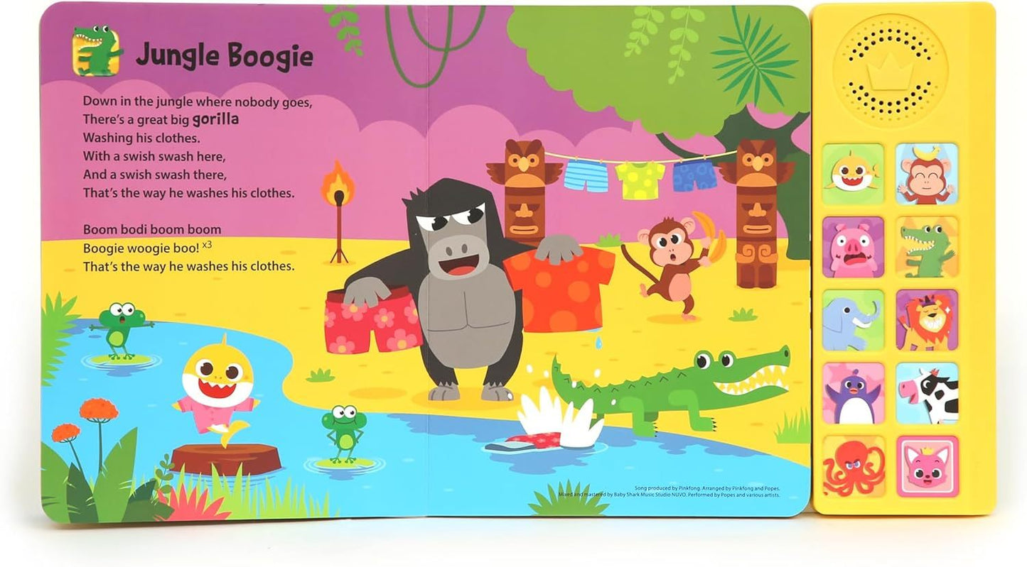 Baby Shark Animal Songs 10 Button Sound Book, Pinkfong Baby Shark Nursery Rhymes Children's Sound Books, Interactive Learning Books for Toddlers, Learning & Education Toys, Baby Shark Gifts for Kids