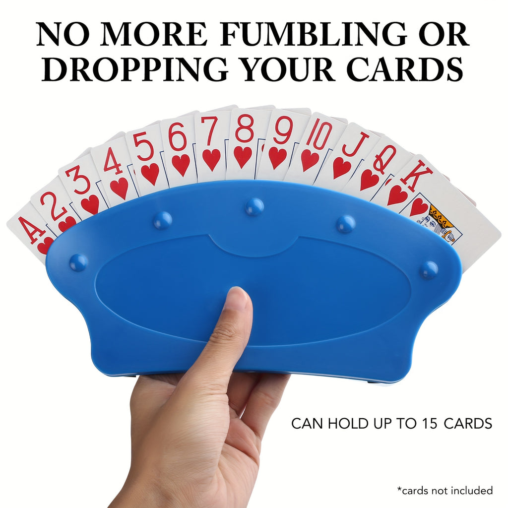 4Pcs Hands Free Plastic Playing Card Holder for Seniors Adult Card Holder Rack Family Card Game Holders