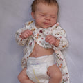Newborn Baby Dolls - Full Vinyl Body Handrooted Hair Reborn Doll - Soft Touch 3D Hand Painted Skin - Real Lifelike Sleeping Baby Girl - Christmas/Birthday Gifts Halloween Christmas Gifts