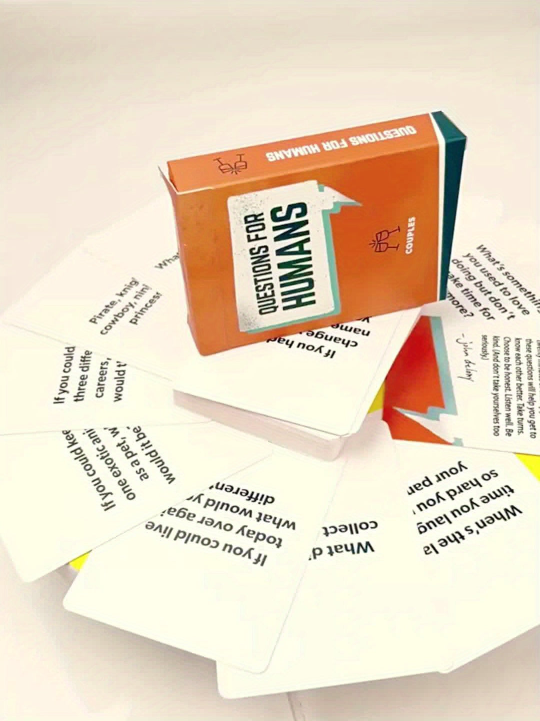 Questions for Humans Couples Cards - Trust & Intimacy Building Game for Relationship Building, Conversation Starter Cards for Couples, Fun Date Nights & Relationship Activities, Interactive Card Game | Durable Card Stock, Card Games for Couples