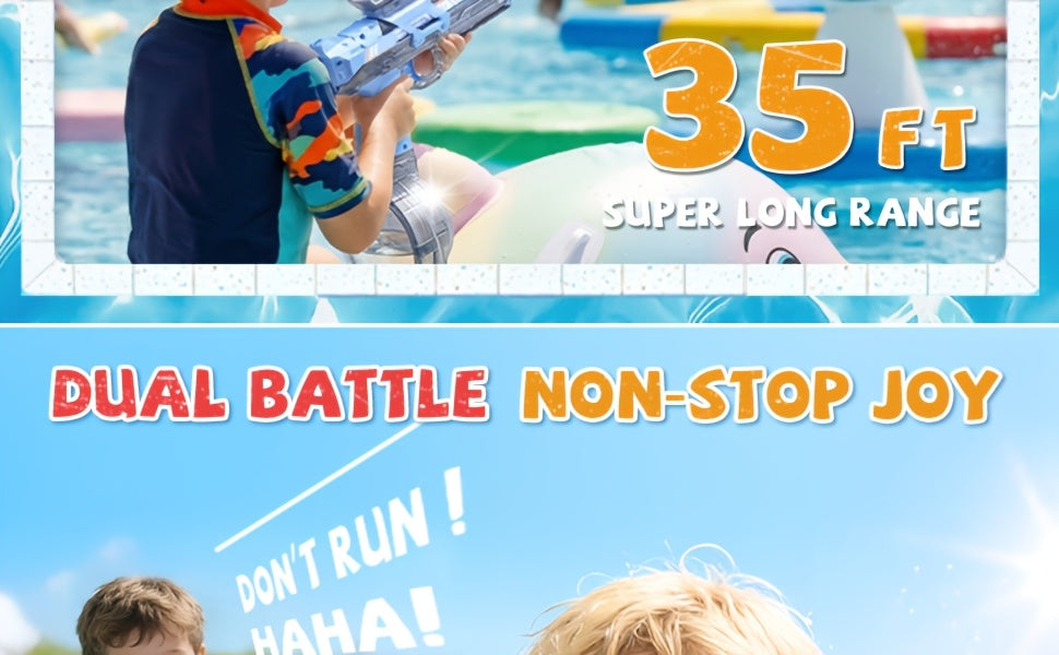 Electric Water Gun Automatic Squirt Guns for Boys And Girls with Sound, High Capacity Water Blaster with Long Range for Kids Ages 3-6, Summer Outdoor Pool Beach Party Toys Gift