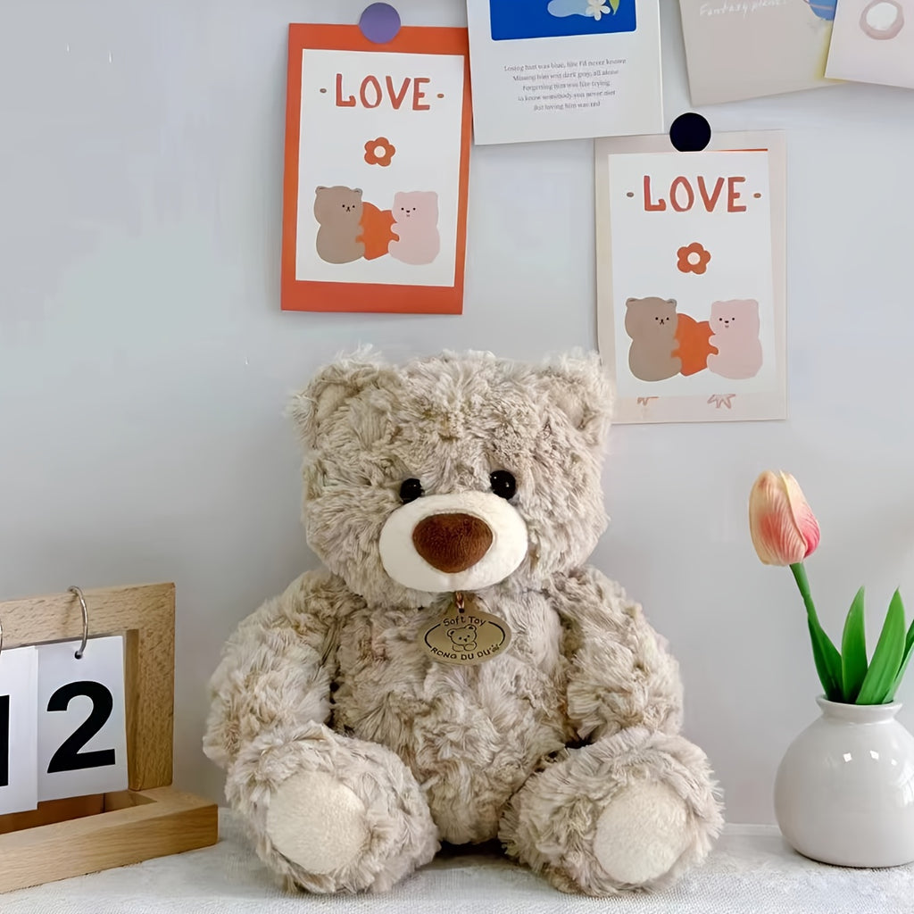 Adorable Realistic Teddy Bear Plush Toy, Soft Stuffed Animal, Plush Toy, Soft Stuffed Doll, Super Cute Home Decor, Room Decoration, Holiday, Christmas, and Birthday Popular Gift, Souvenir for Friends and Family