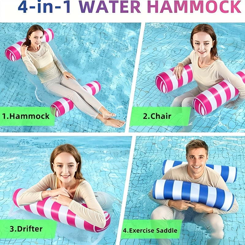 2/4/6 Pack Inflatable Pool Floats for Adults - Classic Striped Swimming Rings, Durable PVC Tube Floats for Pool, Lake And Beach - Summer Water Recreation, Leak-Resistant Design