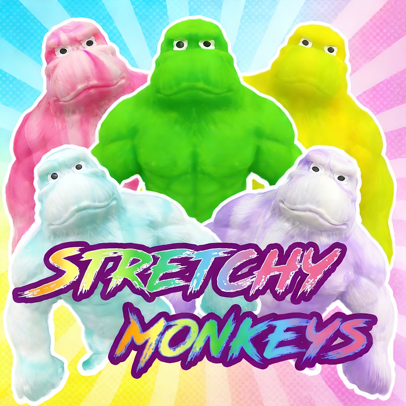 [Christmas, Halloween, Easter] Super Stretchy Gorilla Fidget Toy, Squeeze Monkeys Stretchy Monkey- Original Sensory/Fidget Collectible Toys Holiday Party Gifts, Christmas, Halloween, Easter Basket Stuffing.The Filling Material Is PVA Sponge, Not Sand