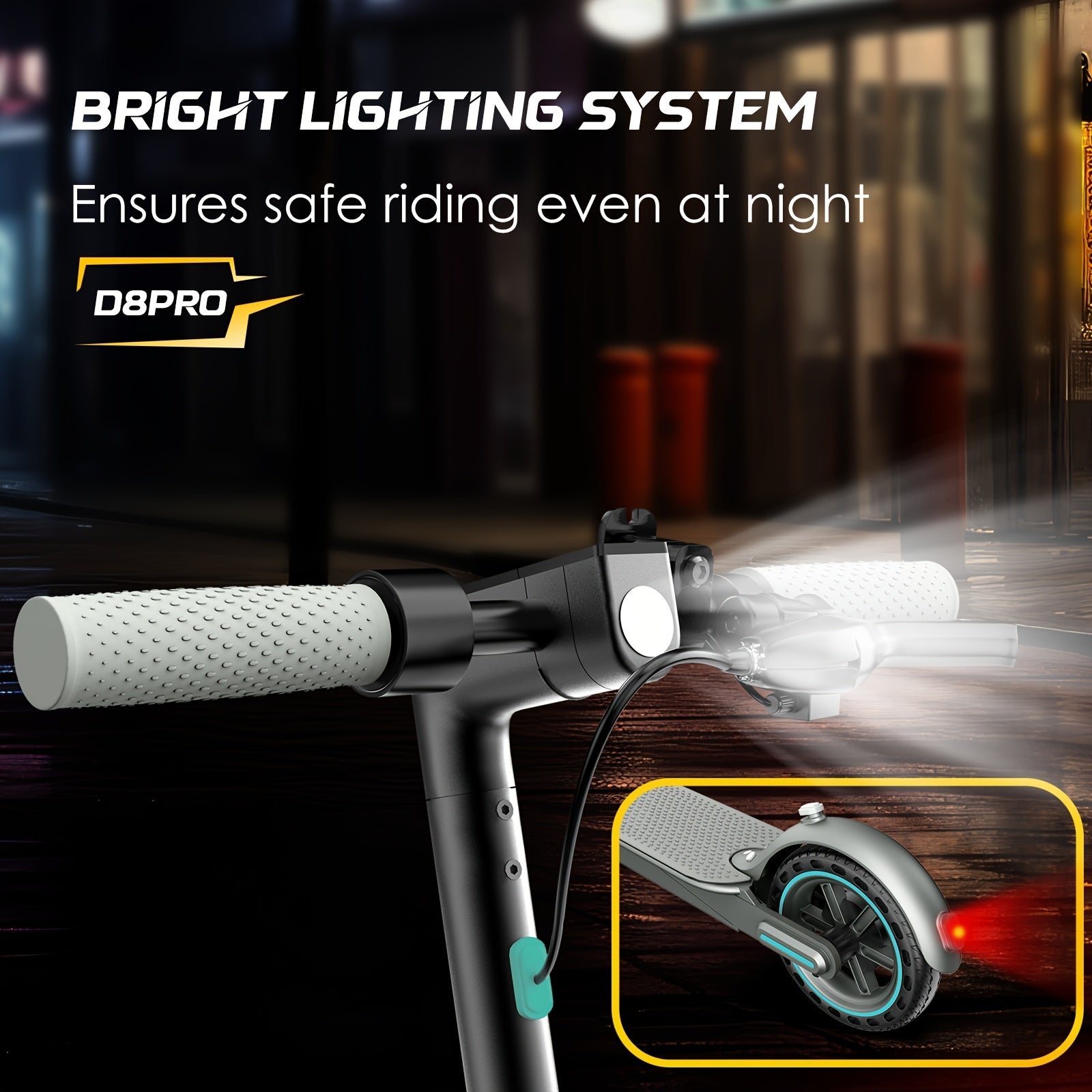 [Portable Scooter] Foldable Electric Scooter 350W Motor, 8.5" Solid Tires, Display, 3-Speed, Large Battery - Portable -Scooter for Urban Commuting, Suitable for Adults