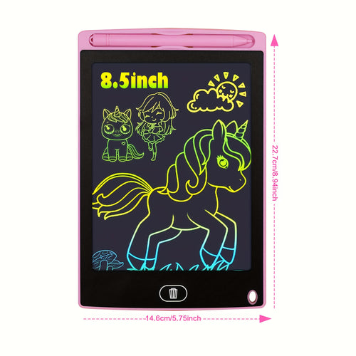 2pcs 8. 5" LCD Writing & Drawing Tablet with Stylus - Large Display, Reusable Doodle Pad, Educational Toy for Youngsters, Perfect Gift for Birthdays, Christmas, Halloween, Battery-Powered, Blue & Pink, Youngsters's Creative Play, Playful Design