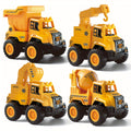 4pcs STEM Children's Construction Toy Vehicle Kit, Sandbox Excavator Construction Truck Dump Crane Cement Mixer, Encourages Hands-on Learning Imaginative Play-Perfect Gift for Halloween, Christmas