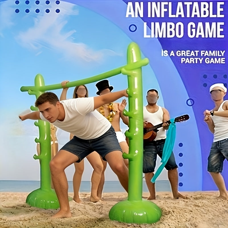 Portable Inflatable Adult Limbo Game Set - Durable Inflatable Limbo Game Set Fun And Safe Limbo Stick Suitable for Family Festivals, Gatherings, Interactive Outdoor Activities