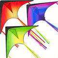3 Packs Large Delta Kite Gradient Red, Green, Purple | Easy to Fly for Kids and Adults with 262.5ft String, SYNCFUN Beach Kite for Outdoor Games and Activities, Gifts for Boys and Girls