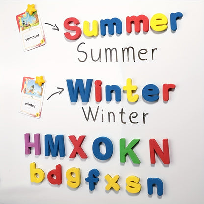 [Christmas, Halloween] 79pcs Magnetic Colorful Alphabet Numbers Set, Educational Spelling & Counting, Learning Toys Gifts For Kids (Christmas, Halloween) - Random Color
