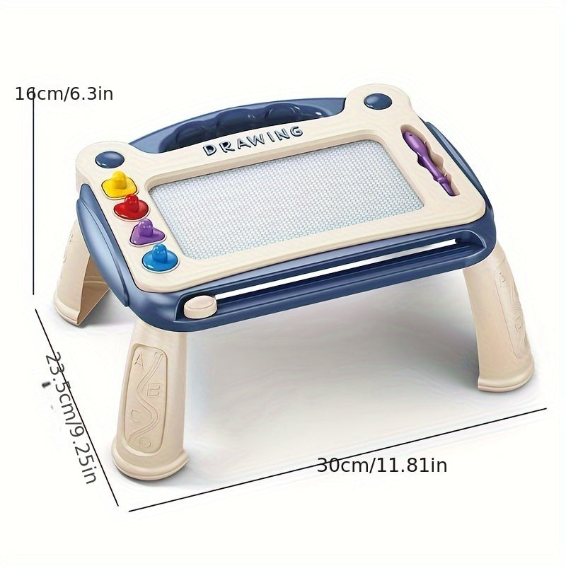 [Birthday Easter Gift] Drawing Board Toy, Learning Toy, Perfect Birthday Gift for Boys And Girls, Easter/ Day Gift (4 Stamps 1 Brush 4 Stands, Green Drawing Board (No Stand))