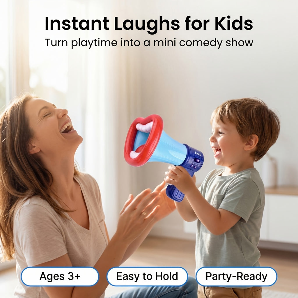 Funny Big Mouth Voice Changer Megaphone Toy for Kids, Multi-Sound Effects Handheld Megaphone, Novelty Prank Toy for Birthday Party Christmas Gift, Interactive Game Prop