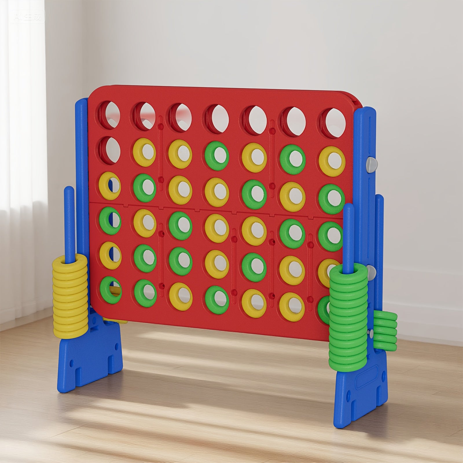 Height Adjustable Giant 4in A Row Game, Jumbo 4-to-Score Game for Teens And Adults - Indoor Outdoor Connect Game Set with Quick Release Slider for Winter
