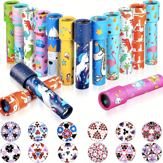 [Kids Birthday Party] 18pcs Classic Kaleidoscopes Kids Birthday Party Favor Old Fashioned Vintage Educational Toys Stocking Stuffers Goodie Bag Fillers For Classroom School Return Gifts Carnival Prizes (Lovely Style)